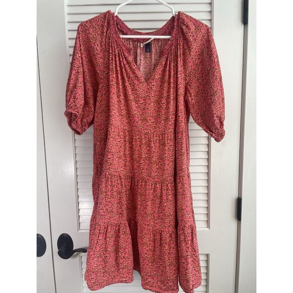Universal Threads Floral Fall Baby Doll Dress Puff Mid Sleeves Women's Size XS - Picture 1 of 7